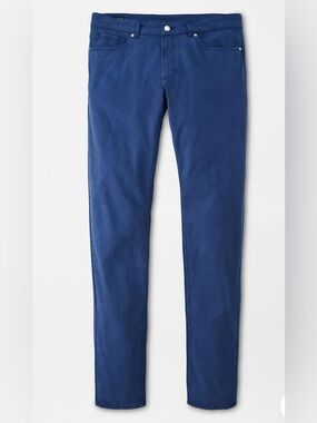Men's Blue Peter Millar Crown Crafted Wayfare Five-Pocket Pant: Rivi Blue NWT